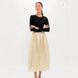 Tuckernuck Black and Gold Midi Dress
